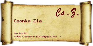 Csonka Zia névjegykártya