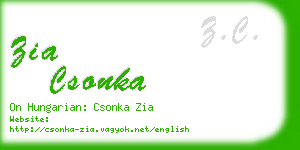 zia csonka business card